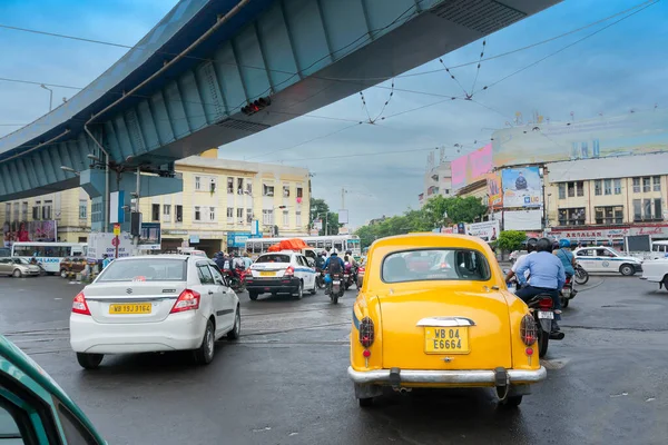 Kolkata Nyugat Bengál India 2019 Augusztus Sárga Fülke Ajc Alatt — Stock Fotó