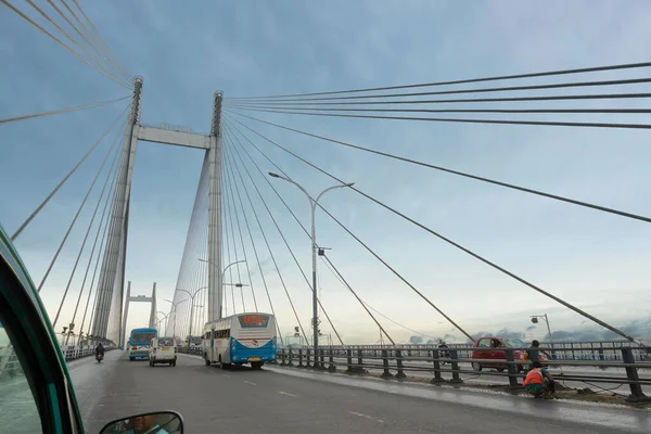 Kolkata Bengala Occidental India Agosto 2019 Cables Del Segundo Puente — Foto de Stock