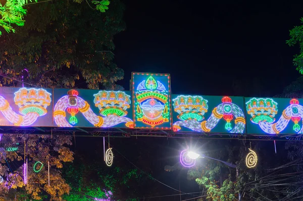 Park Street Kolkata India 12Th November 2020 Beautiful Goddess Durga — Stock Photo, Image