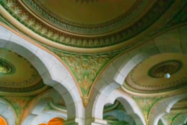 Wazig Beeld Van Versierde Binnenmuur Celing Van Mysore Palace India — Stockfoto