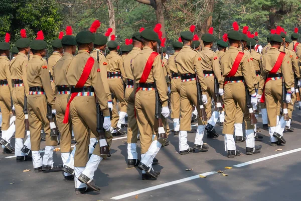 Kolkata Bengala Occidental India Enero 2020 Los Cadetes Del Cuerpo —  Fotos de Stock