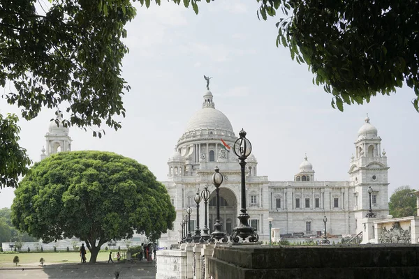Victoria Memorial Καλκούτα Ινδία Ιστορικό Μνημείο Ινδικής Αρχιτεκτονικής Χτίστηκε Μεταξύ — Φωτογραφία Αρχείου