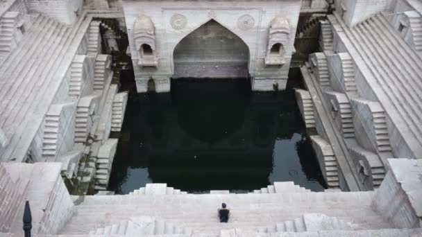 Jodhpur Rajasthan Indie Października 2019 Znany Krok Dobrze Głęboki Staw — Wideo stockowe