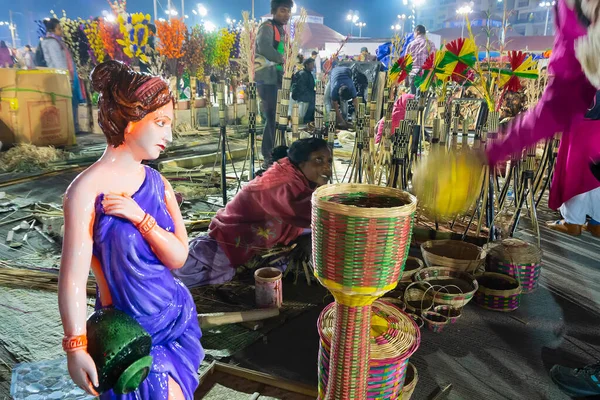 Калькутта Западная Бенгалия Индия Декабря 2018 Года Ремесленная Продукция Продается — стоковое фото