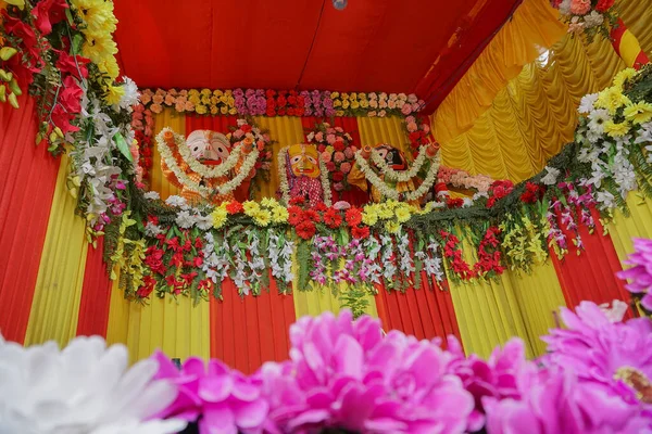 Ídolo Dios Jagannath Balaram Suvodra Está Siendo Adorado Festival Ratha — Foto de Stock