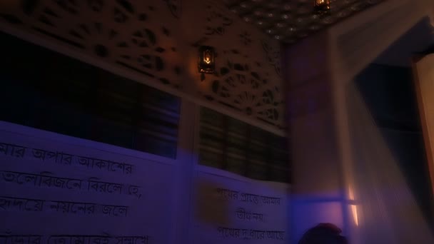 Howrah Západní Bengálsko Indie Února 2019 Idol Bohyně Saraswati Noci — Stock video