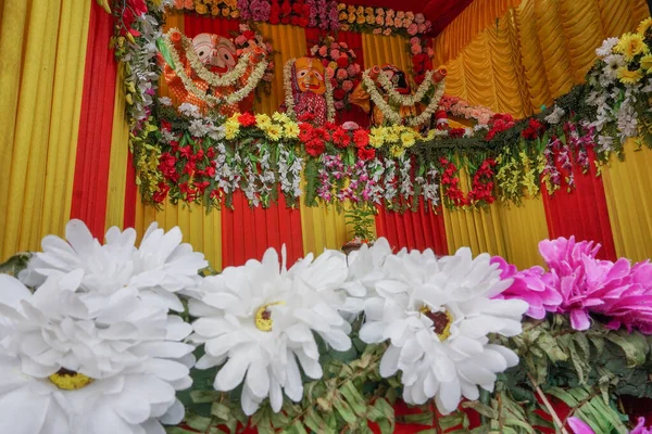 Idol God Jagannath Balaram Suvodra All Interno Del Carro Ratha — Foto Stock