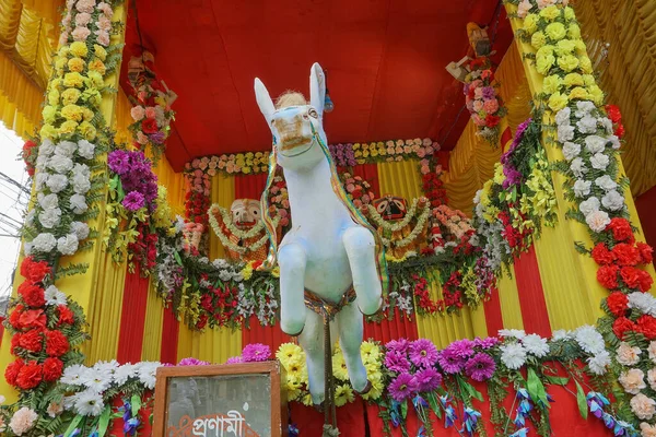Άλογο Είδωλο Σύροντας Άρμα Του Θεού Jagannath Balaram Και Suvodra — Φωτογραφία Αρχείου