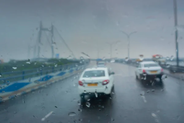 Vidyasagar Setu เหน อแม Ganges นในช อสะพาน Hoogly ในโกลกาตา เวสต — ภาพถ่ายสต็อก