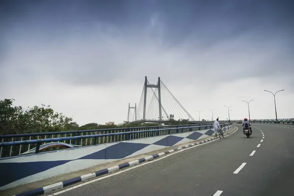 Vidyasagar Setu Bridge River Ganges Known 2Nd Hooghly Bridge Kolkata — Stock Photo, Image