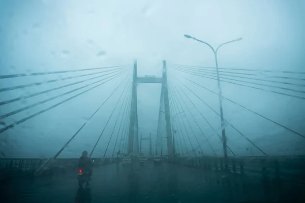 Видьясагар Сету Мост Через Реку Ганг Известный Мост Хугли Калькутте — стоковое фото