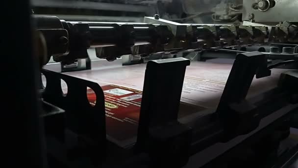 Kalkutta Westbengalen Indien Mai 2019 Eine Moderne Vierfarbdruckmaschine Läuft Langsamer — Stockvideo