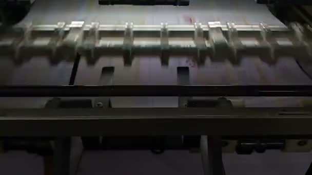 Современная Четырехцветная Печатная Машина Работающая Высокой Скорости Съемки Калькутте Западная — стоковое видео