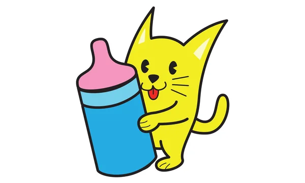 Baby kat Logo — Stockvector