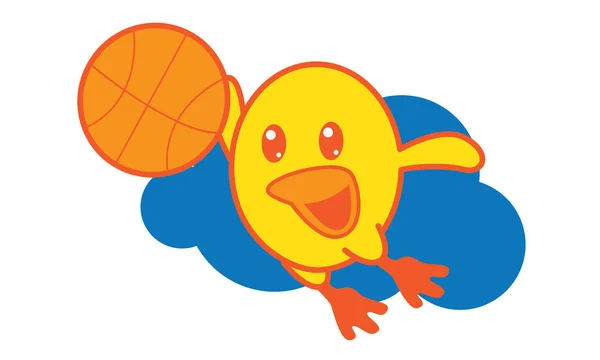 Logo de baloncesto de aves — Archivo Imágenes Vectoriales