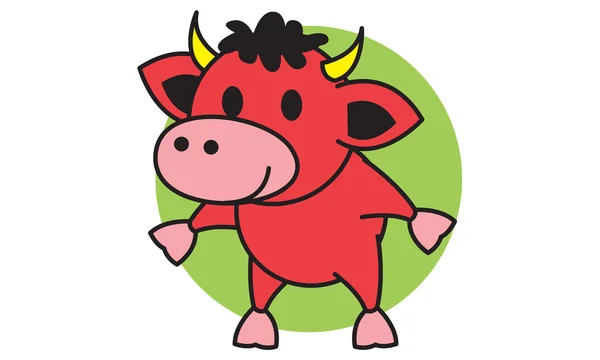 Logotipo de touro vermelho —  Vetores de Stock