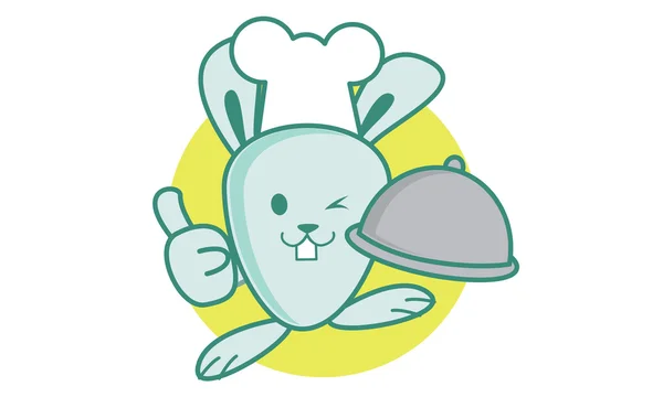 Logo de lapin chef — Image vectorielle