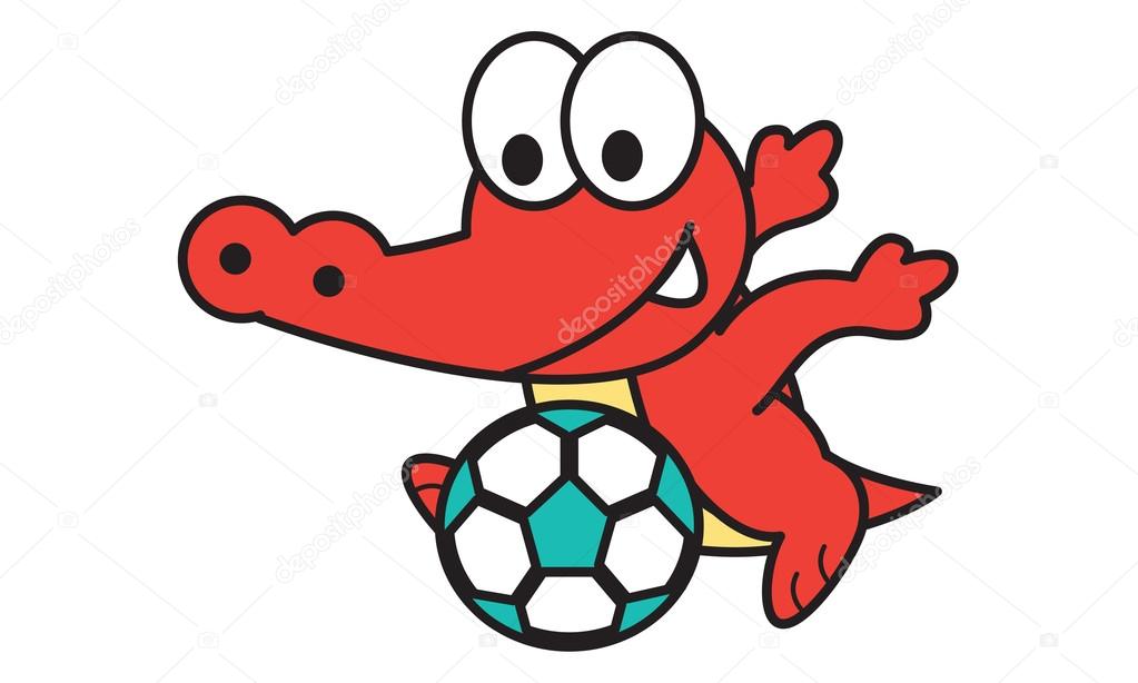 Illustration of Crocodile Football Logo