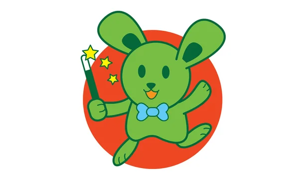 Magic Rabbit Logo — Stock Vector