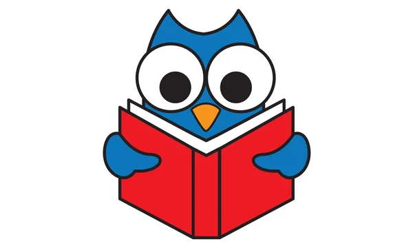 Baykuş Logo okuyun — Stok Vektör