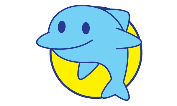 Logo de delfín de sonrisa — Archivo Imágenes Vectoriales