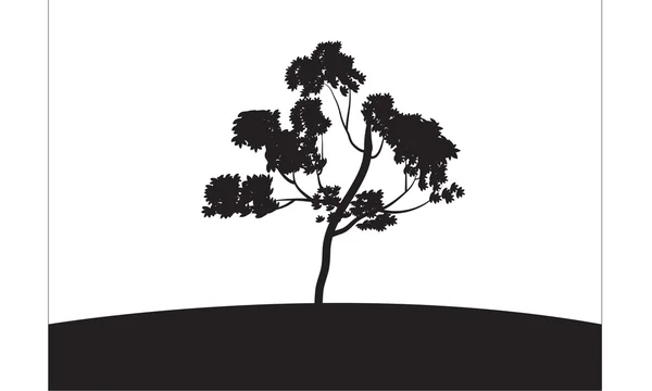 Σιλουέτα δέντρα μεγαλώνουν — Διανυσματικό Αρχείο
