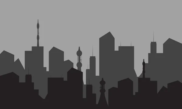 Silhouette of city — Stock Vector