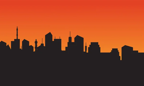 Silhouette de la ville skyline — Image vectorielle