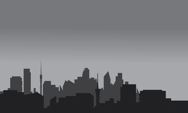 Silhouette der Heimatstadt mit grauer Farbe — Stockvektor