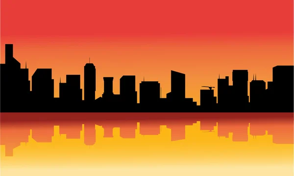 Silhouette de beauté la ville — Image vectorielle