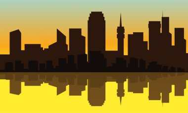 Şehir banliyösü silüeti