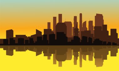 Güzel bir banliyösünde silüeti