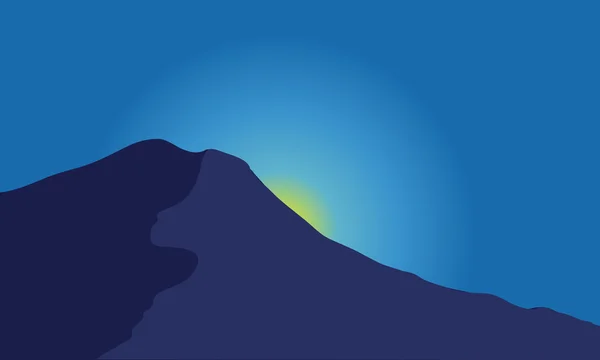 Silhouet van berg — Stockvector