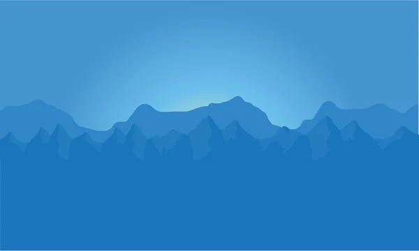 Paysage de montagnes bleues — Image vectorielle