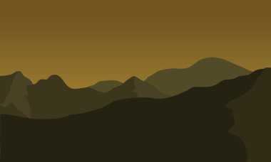 Büyük dağ silueti