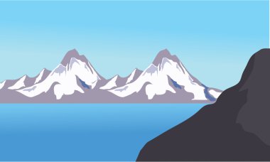 Dağ deniz buz görünümlerinde