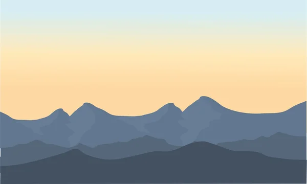 Paisaje de montaña gris — Vector de stock