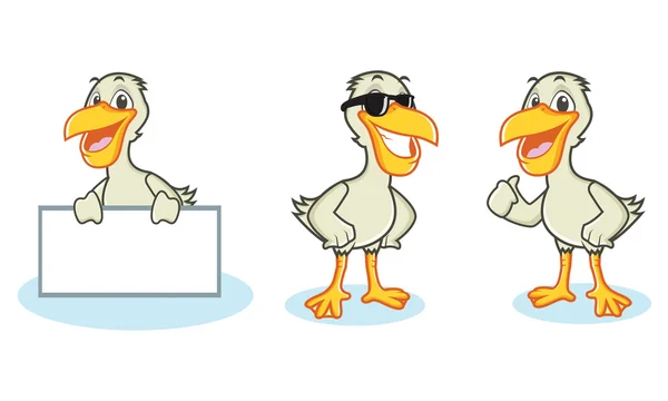 Pelican Mascot Vector happy — Stock Vector