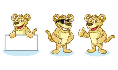 Jaguar maskot vektör mutlu