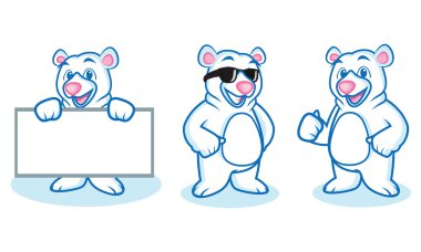 Polar Bear Mascot happy clipart