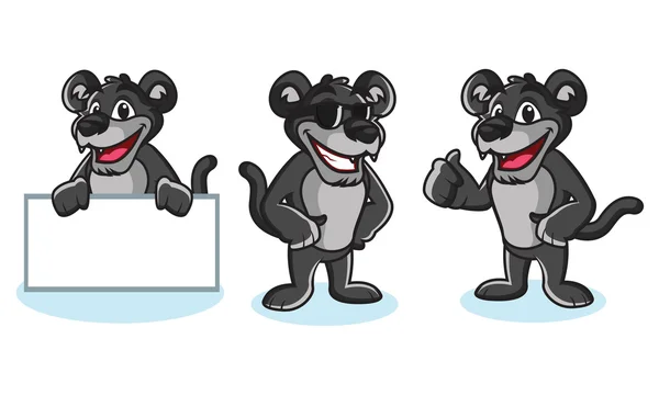 Panther mascotte Vector pose — Stockvector