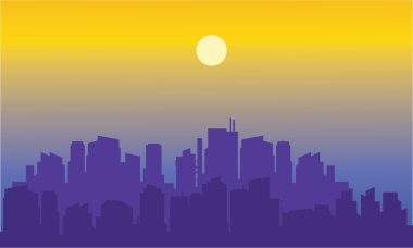 Güzel şehir silueti