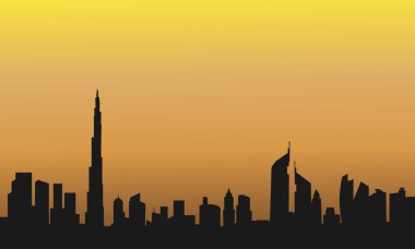 Dubai siluet gündoğumu adlı