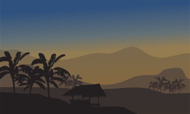 Alanları siluet çizimi