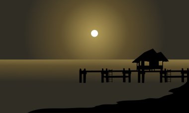 Silhouette kulübe ve İskele