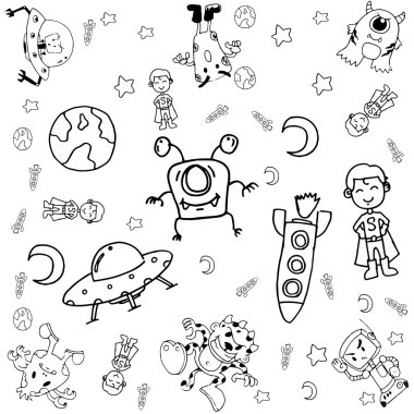 Gökada komik bir doodle