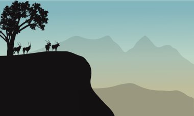 Antilop siluet vektör