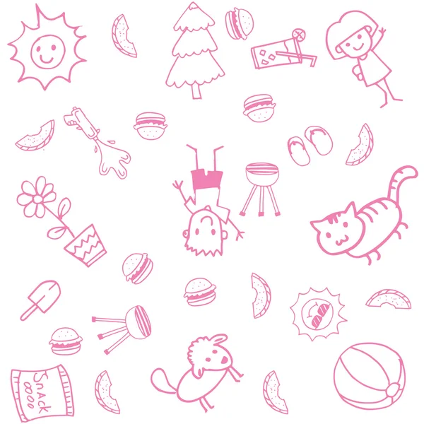 Disegno arte doodle per bambini — Vettoriale Stock