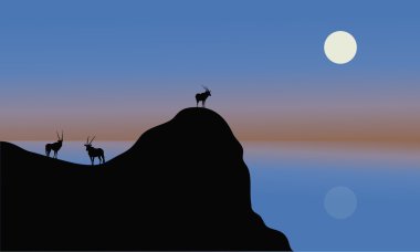 Cliff antilop silüeti