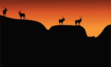 Antilop Dağı'nda silüeti